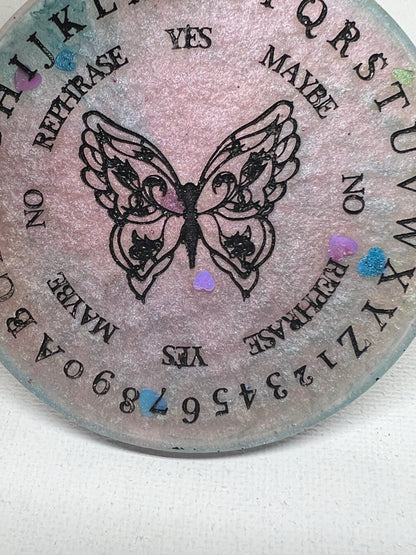 🦋 Petal Glow Butterfly Talking Board | Mini Transformation Divination Disc (3”)