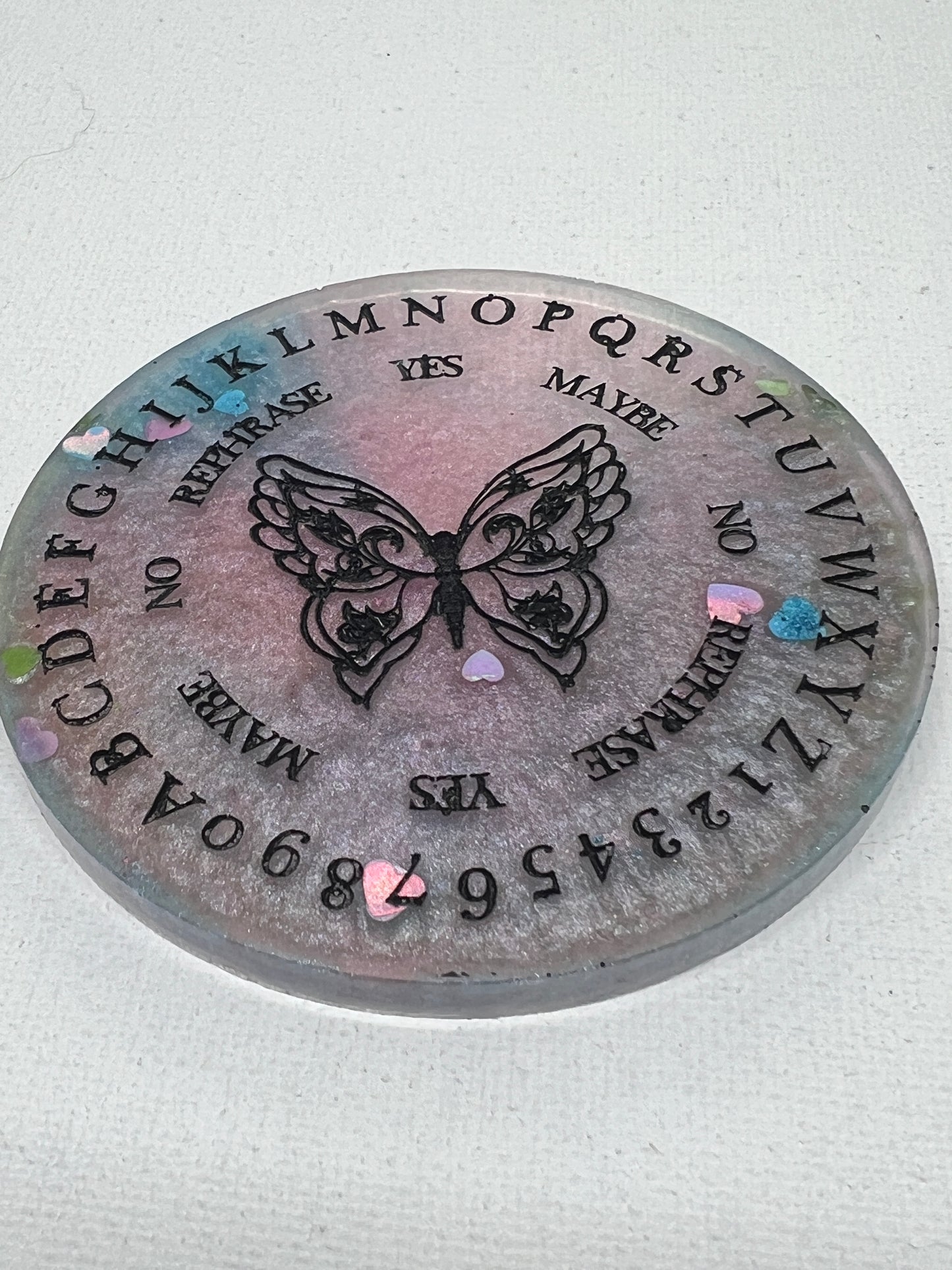 🦋 Petal Glow Butterfly Talking Board | Mini Transformation Divination Disc (3”)