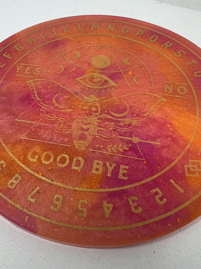 🌙 Emberlight Moth Talking Board | Lunar Fire Intuition Divination Disc (6”)