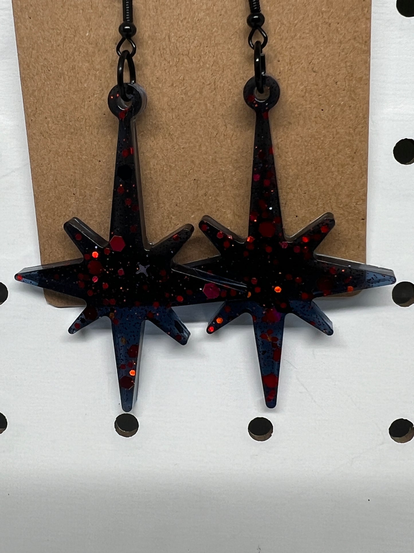 Ember Starburst Resin Earrings