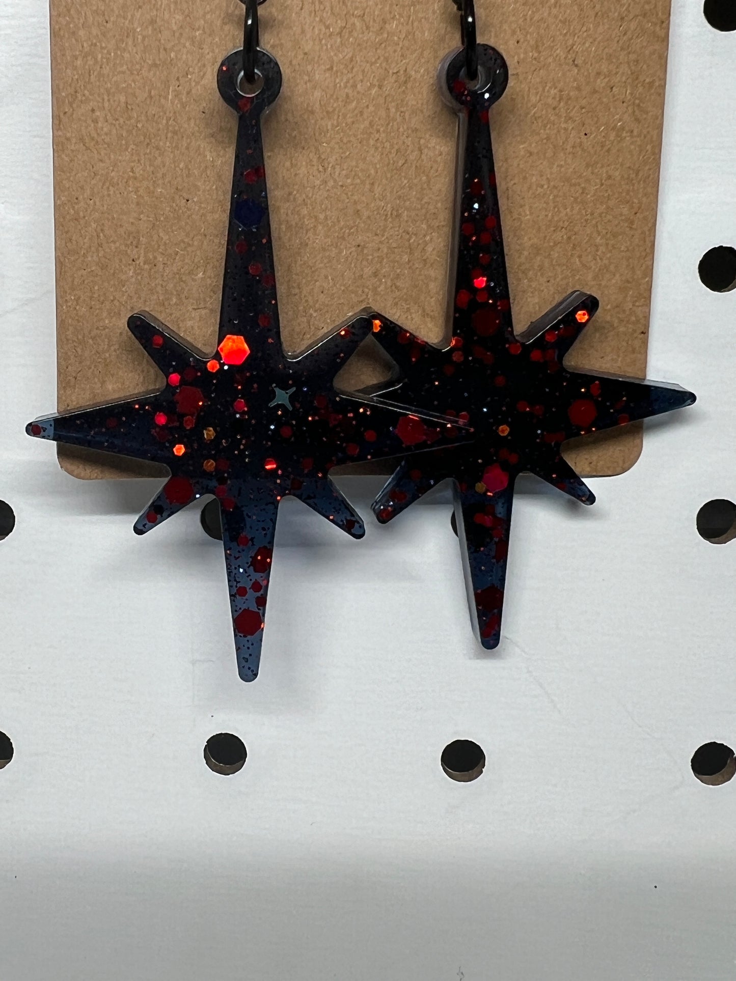 Ember Starburst Resin Earrings