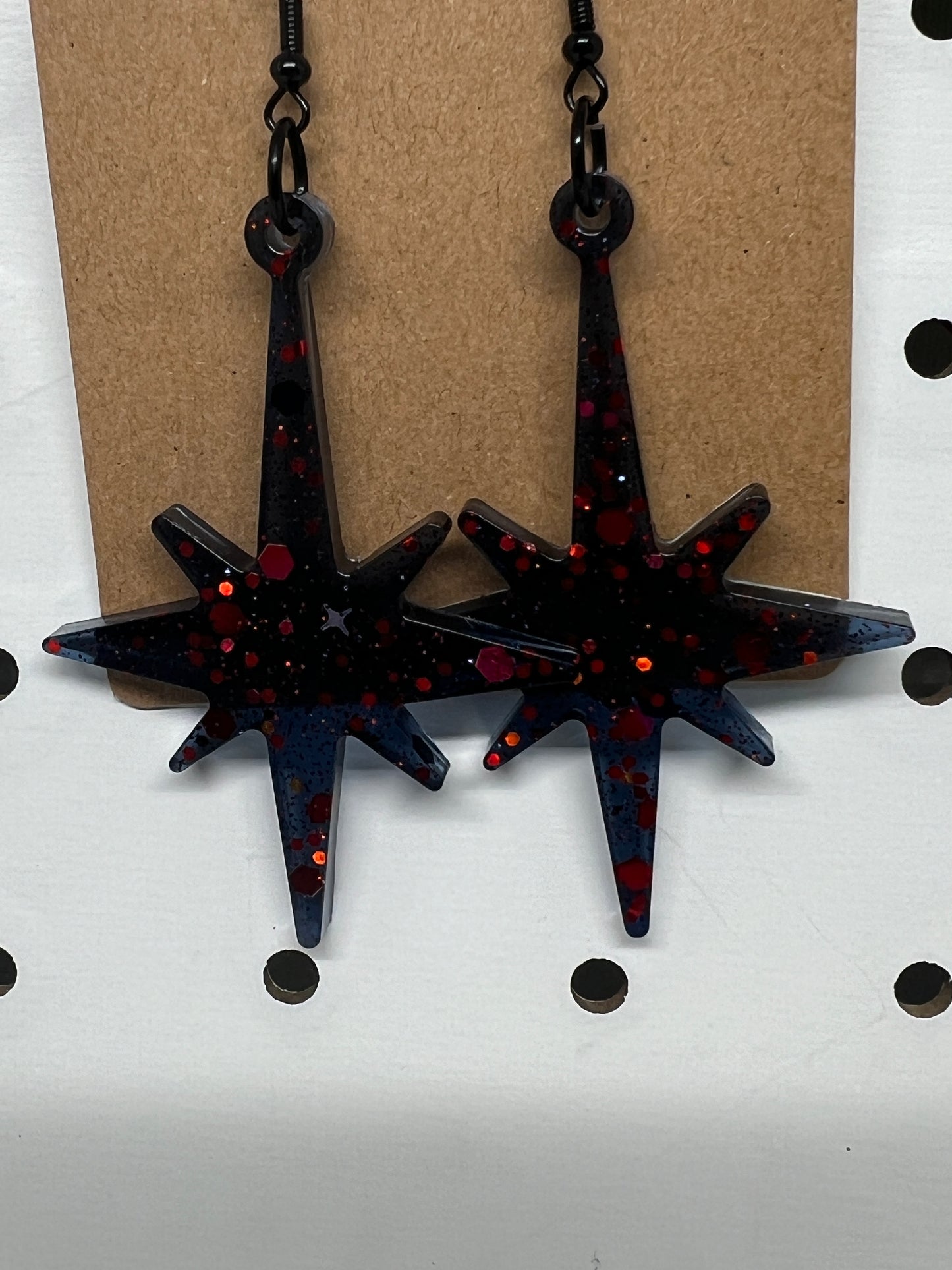 Ember Starburst Resin Earrings