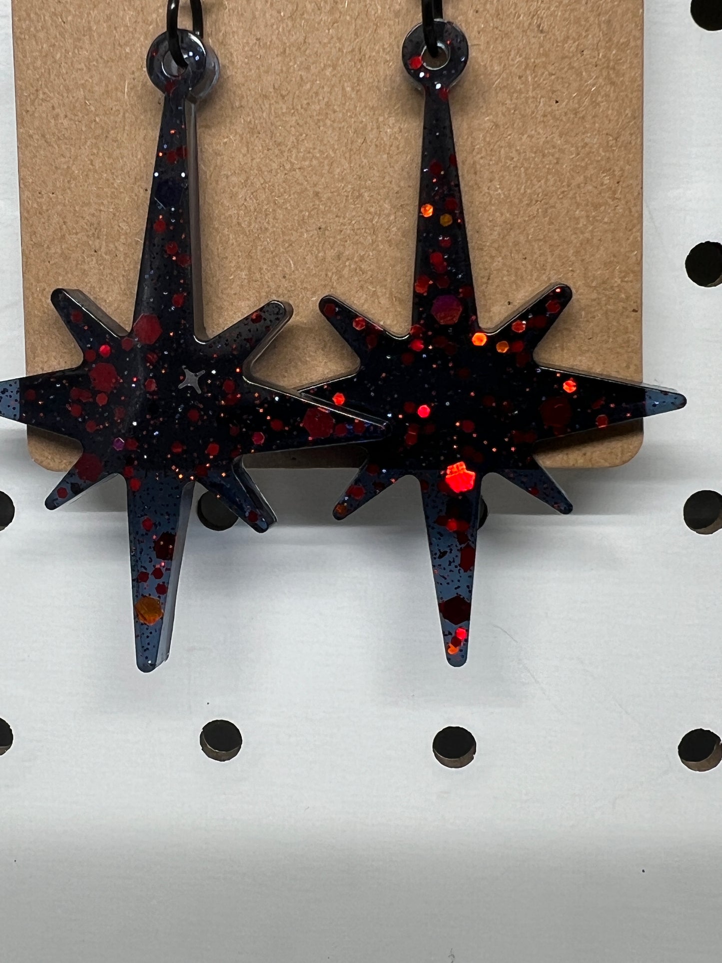 Ember Starburst Resin Earrings