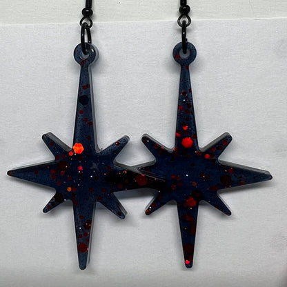 Ember Starburst Resin Earrings