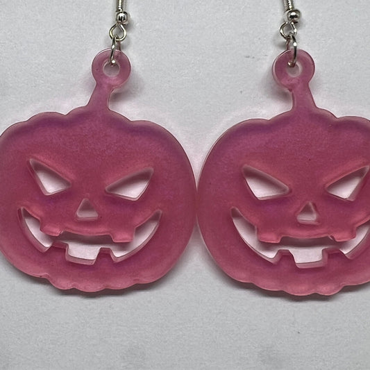 Mischievous Pumpkin Resin Earrings