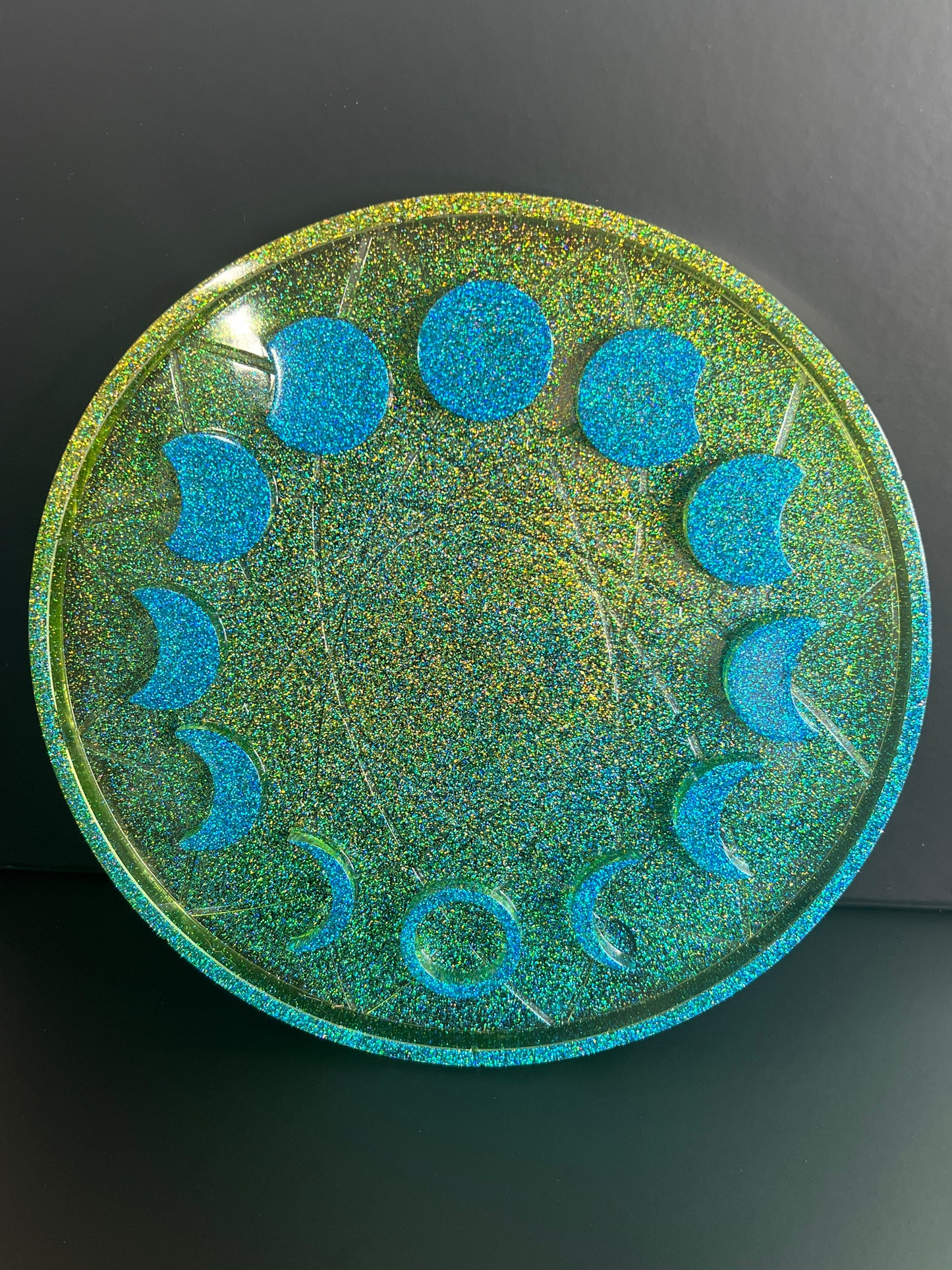 ✨ Celestial Tide 3-D Moon Phase Tray — Holographic Altar Centerpiece ✨