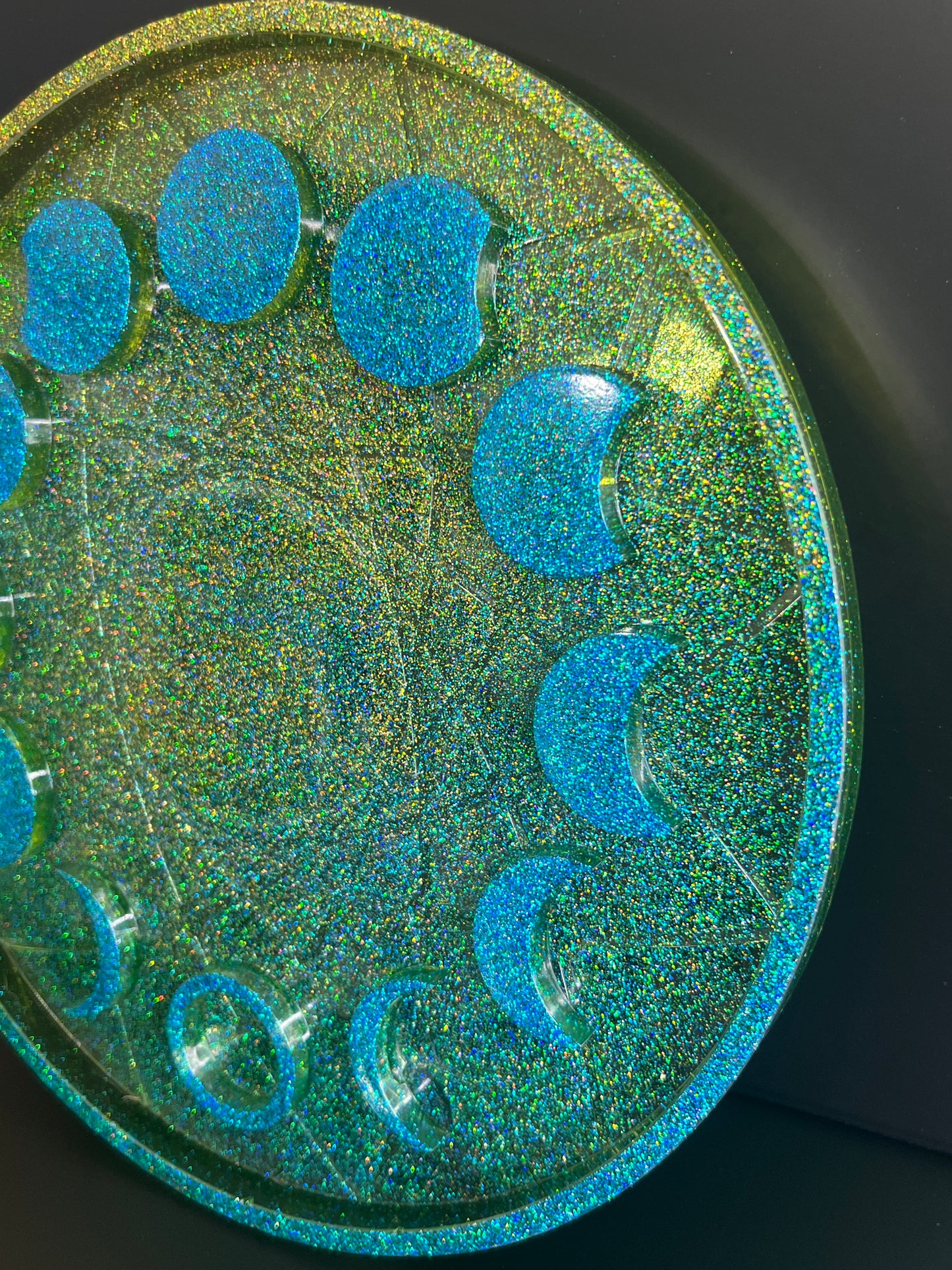 ✨ Celestial Tide 3-D Moon Phase Tray — Holographic Altar Centerpiece ✨