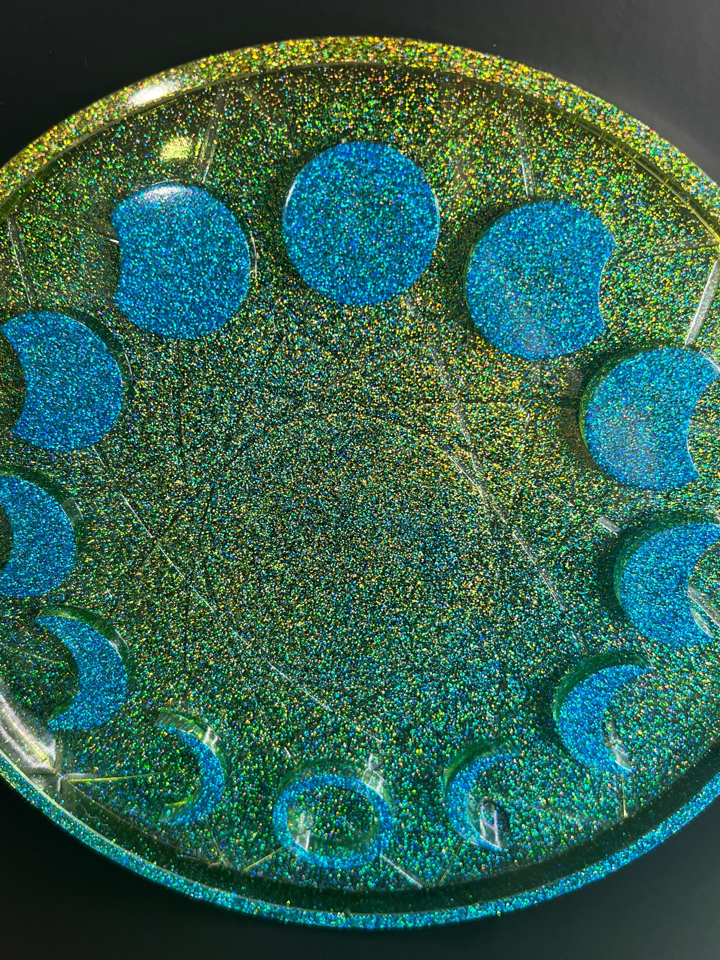 ✨ Celestial Tide 3-D Moon Phase Tray — Holographic Altar Centerpiece ✨