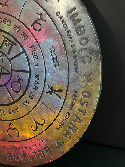 ✨ Cosmic Storm Wheel of the Year Altar Tray ✨