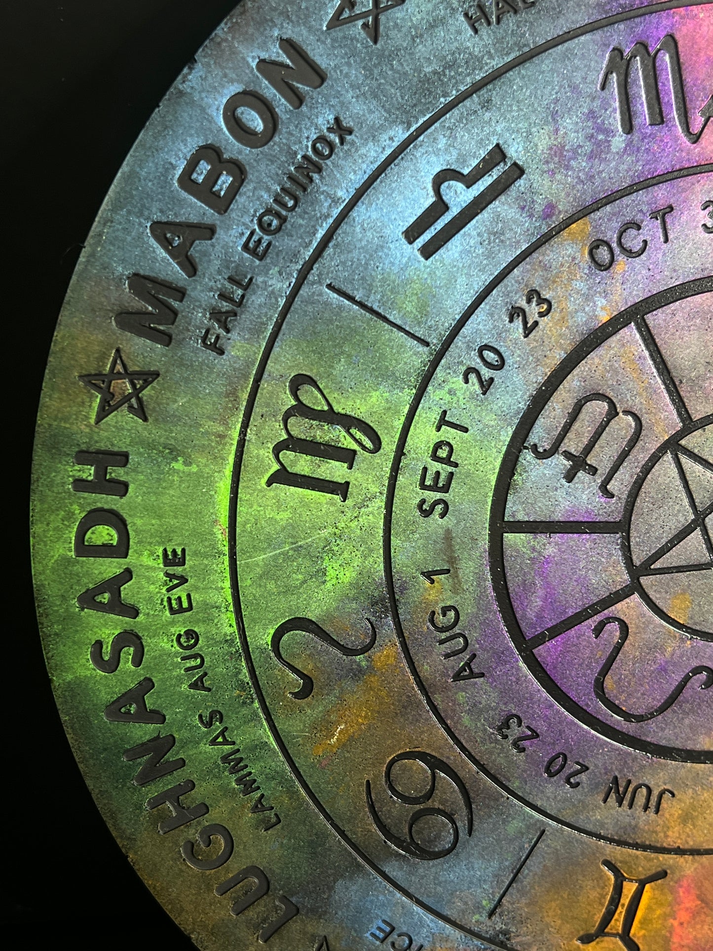 ✨ Cosmic Storm Wheel of the Year Altar Tray ✨