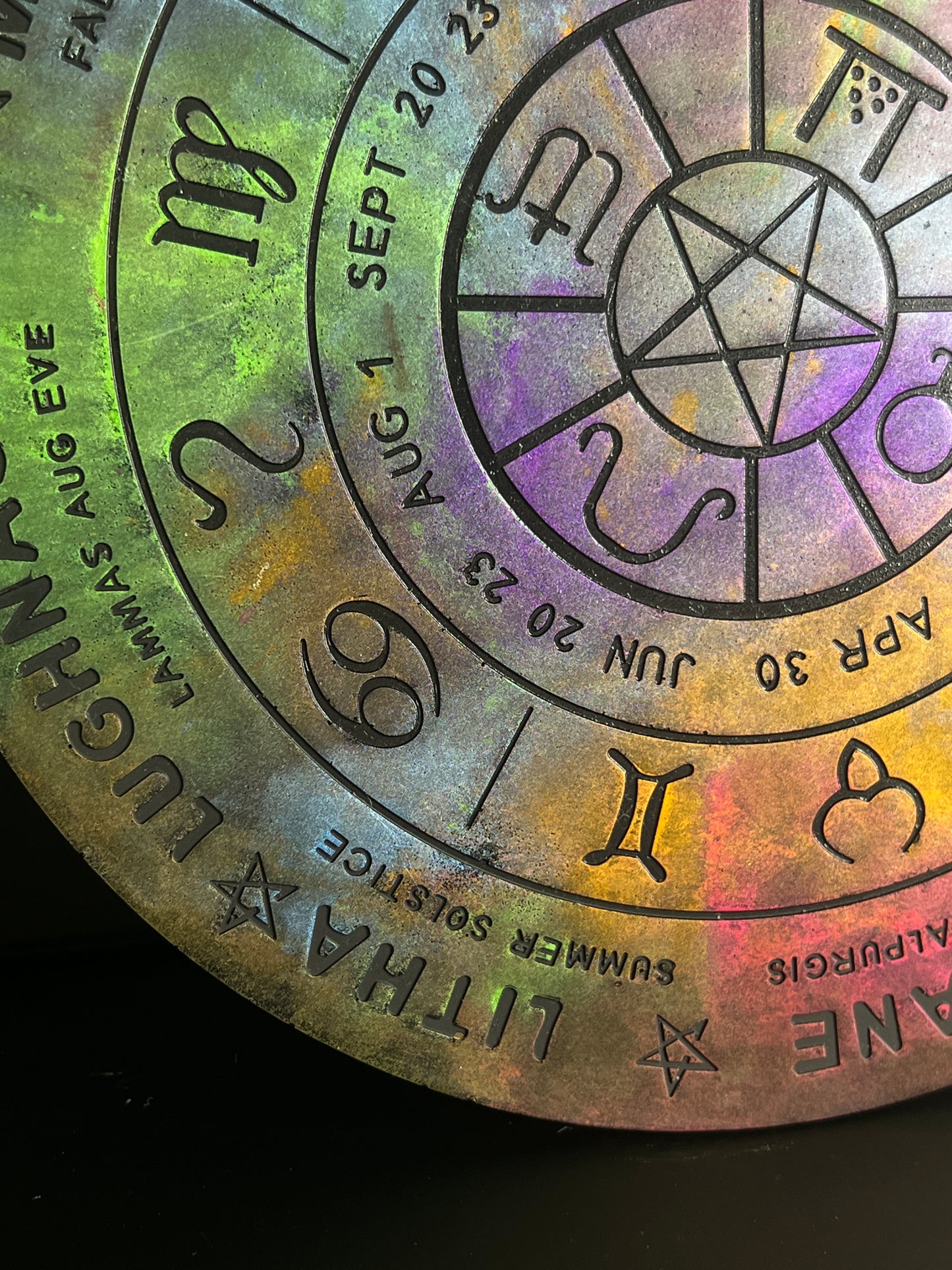 ✨ Cosmic Storm Wheel of the Year Altar Tray ✨