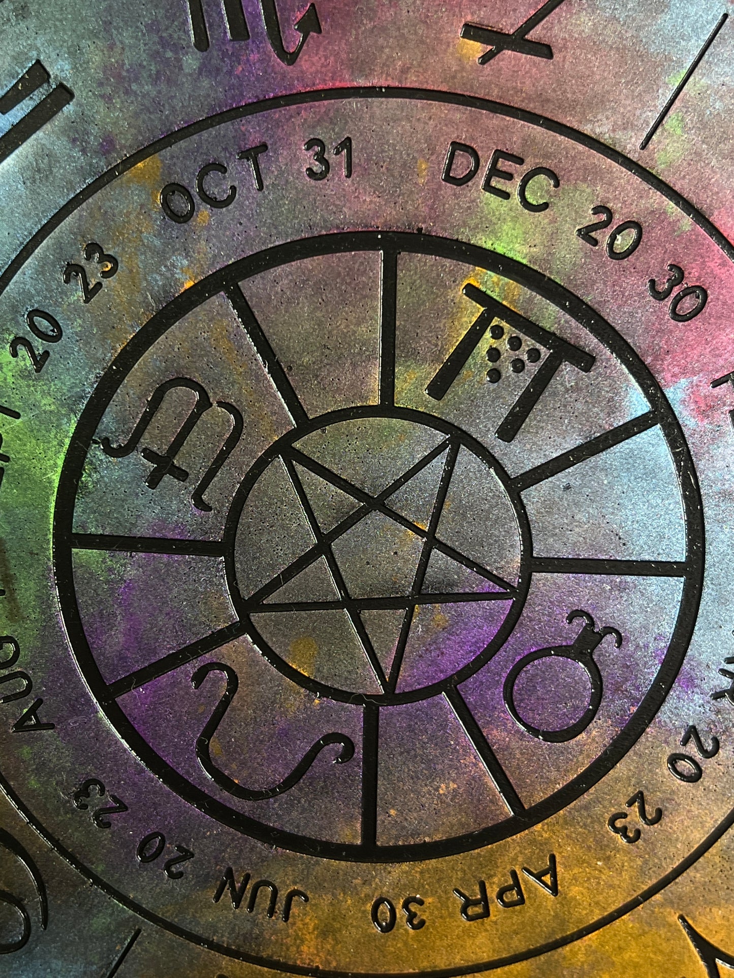 ✨ Cosmic Storm Wheel of the Year Altar Tray ✨