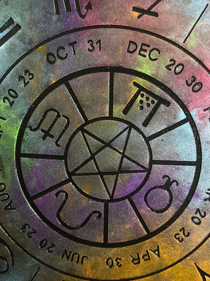 ✨ Cosmic Storm Wheel of the Year Altar Tray ✨