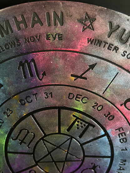 ✨ Cosmic Storm Wheel of the Year Altar Tray ✨