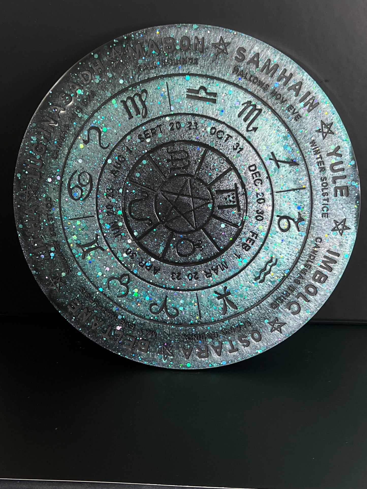 ✨ Frosted Nebula Wheel of the Year Altar Tray ✨