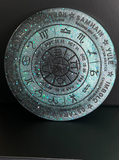 ✨ Frosted Nebula Wheel of the Year Altar Tray ✨