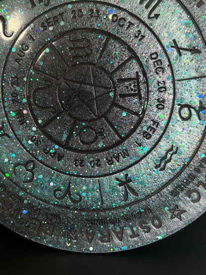 ✨ Frosted Nebula Wheel of the Year Altar Tray ✨