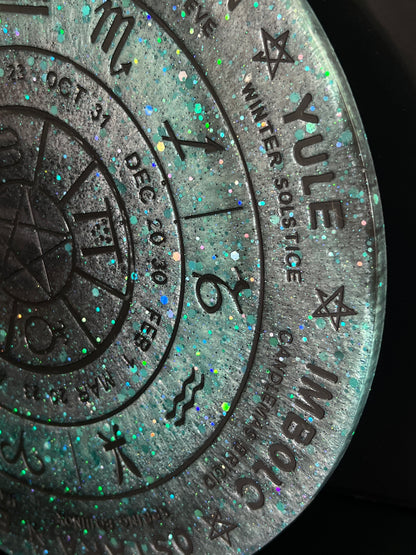 ✨ Frosted Nebula Wheel of the Year Altar Tray ✨