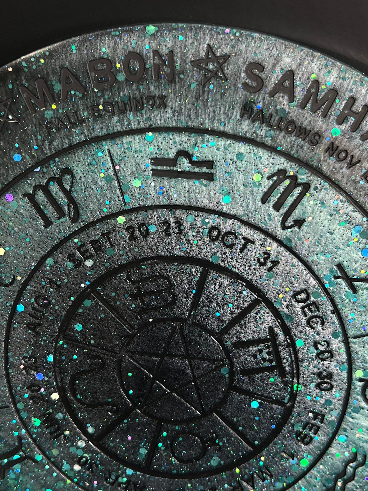 ✨ Frosted Nebula Wheel of the Year Altar Tray ✨