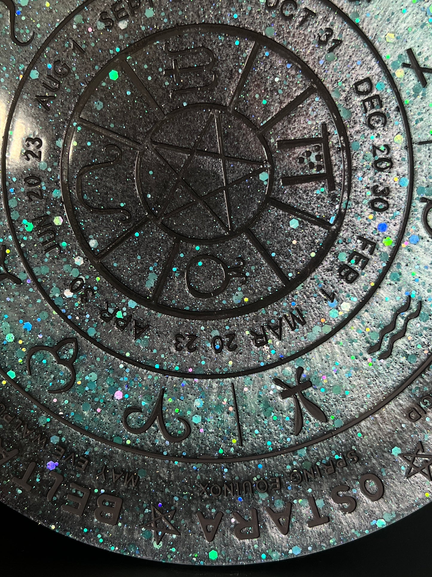 ✨ Frosted Nebula Wheel of the Year Altar Tray ✨