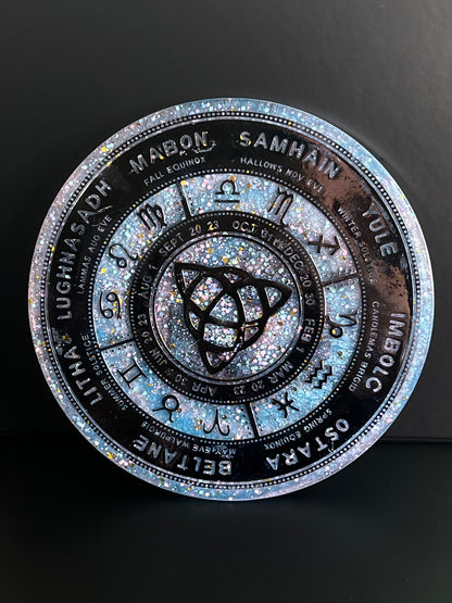 ✨ Celestial Veil Wheel of the Year Altar Tray ✨
