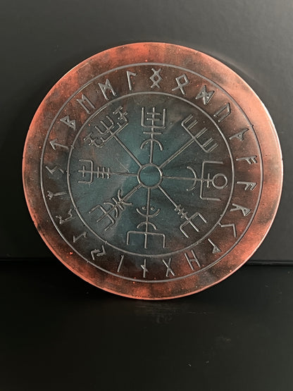 ⚒️ Forged Ember Runic Compass Wheel ✨ | Elder Futhark Ritual Altar Tool