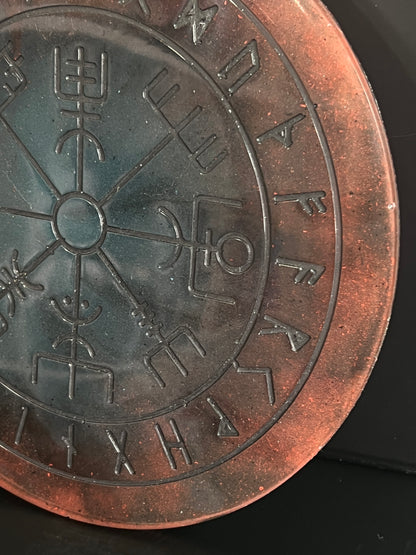 ⚒️ Forged Ember Runic Compass Wheel ✨ | Elder Futhark Ritual Altar Tool