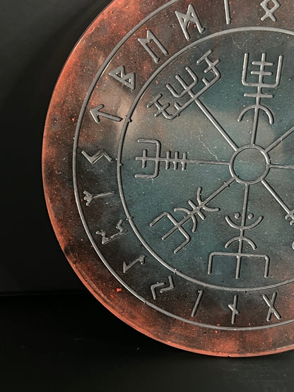 ⚒️ Forged Ember Runic Compass Wheel ✨ | Elder Futhark Ritual Altar Tool