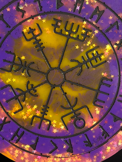 🌟 Celestial Dream Runic Compass Wheel✨ | Elder Futhark Ritual Altar Tool