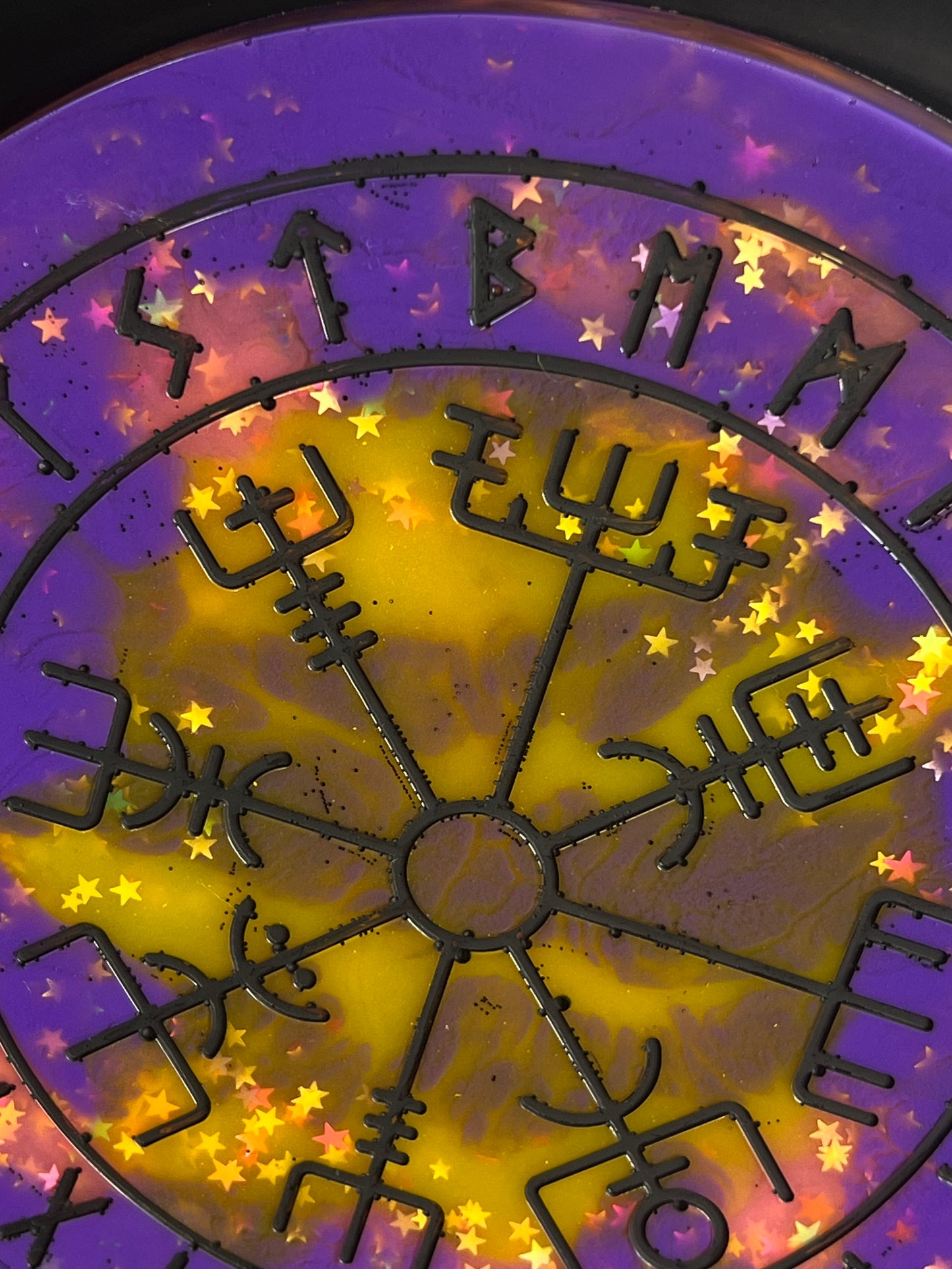 🌟 Celestial Dream Runic Compass Wheel✨ | Elder Futhark Ritual Altar Tool