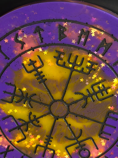 🌟 Celestial Dream Runic Compass Wheel✨ | Elder Futhark Ritual Altar Tool