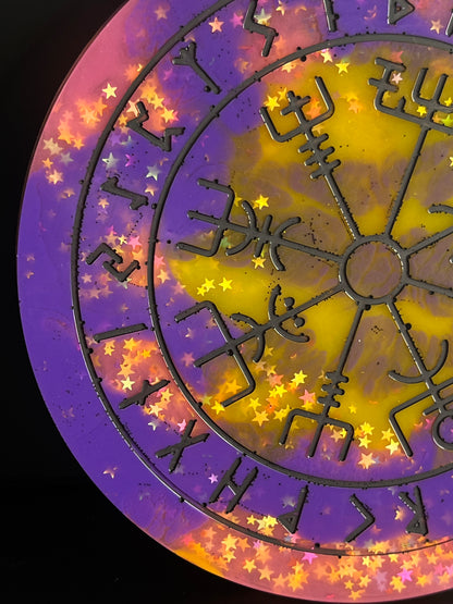 🌟 Celestial Dream Runic Compass Wheel✨ | Elder Futhark Ritual Altar Tool