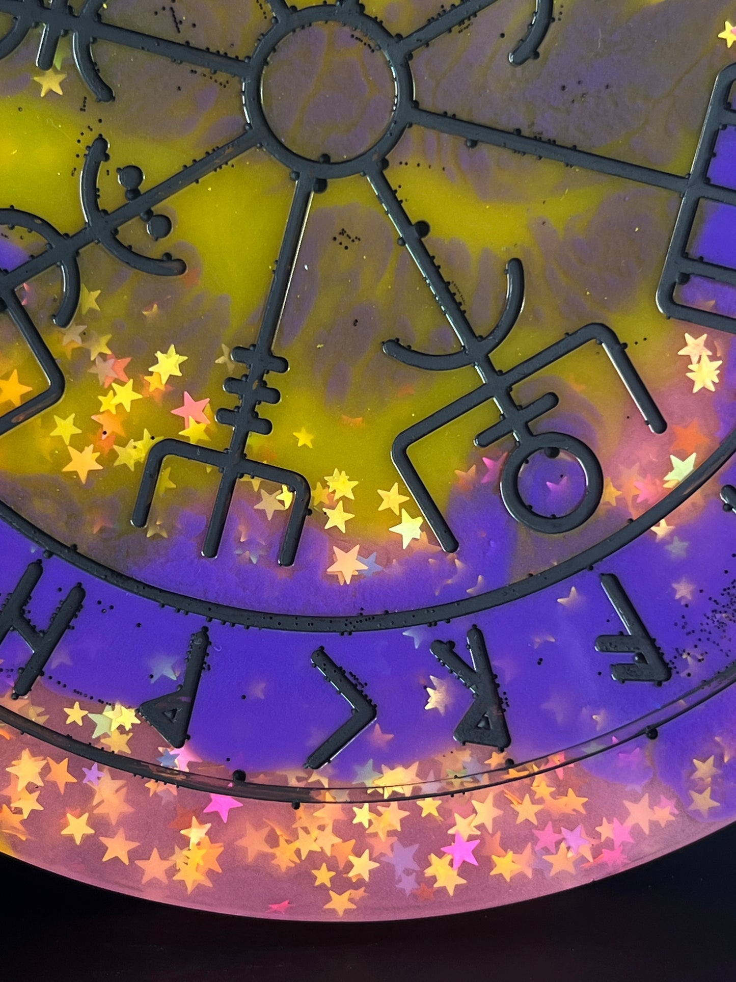 🌟 Celestial Dream Runic Compass Wheel✨ | Elder Futhark Ritual Altar Tool