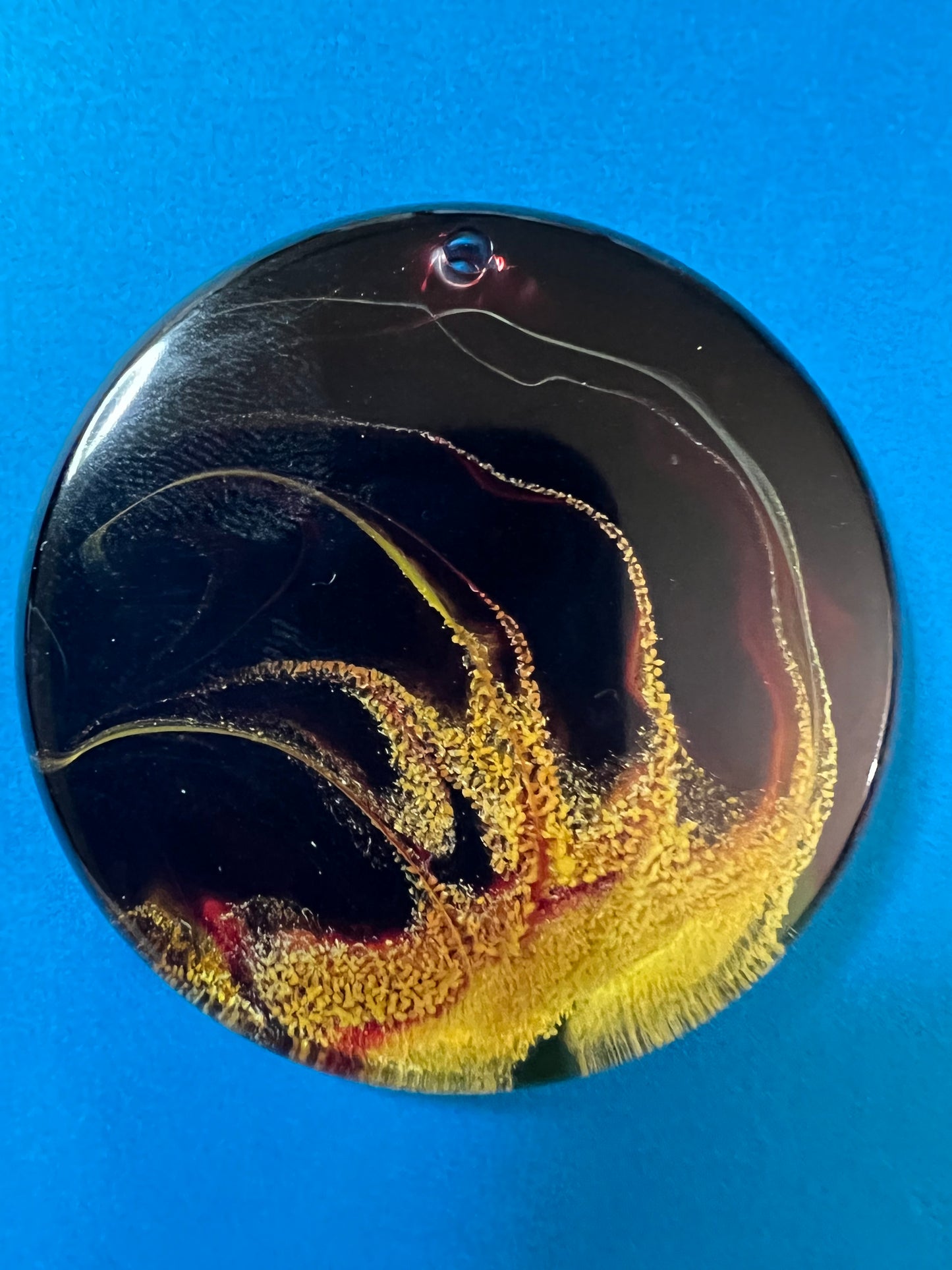 Phoenix Heart — Fire Resin Pendant