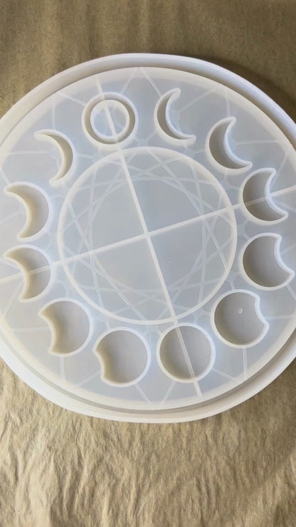 ✨ Celestial Tide 3-D Moon Phase Tray — Holographic Altar Centerpiece ✨