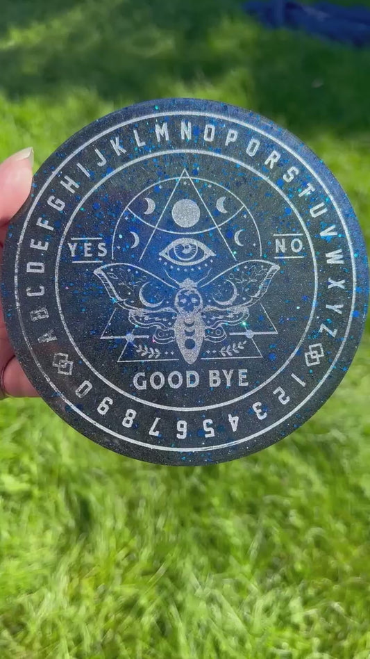 🌌 Midnight Signal Moth Talking Board | Night Sky Intuition Divination Disc (6”)