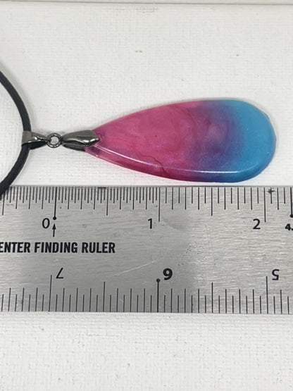 Rose & Reverie — Pink Ombre Resin Pendant